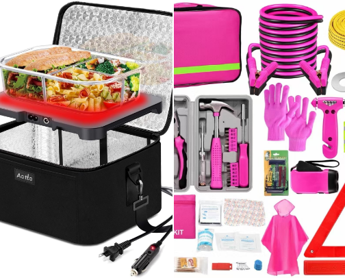 Car Essentials for Woman 👑 cover photo collage