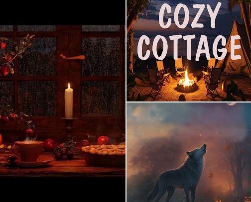 Favorite Halloween Ambience and Spooky Music YouTube Channels cover photo collage
