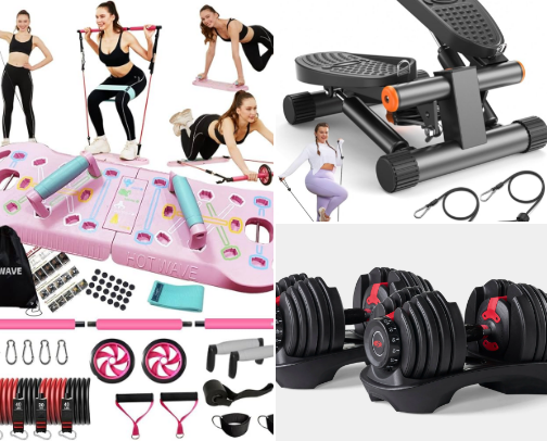 home workout accessories 💪 cover photo collage