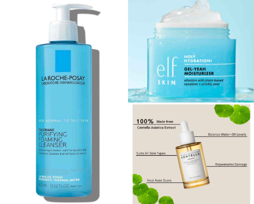 Affordable Morning Skincare Routine for Acne-Prone Skin!! cover photo collage