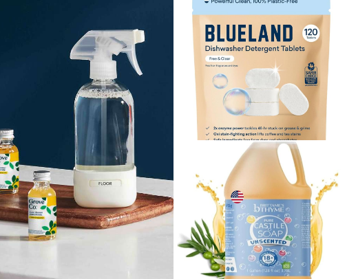 Low tox & low waste kitchen essentials cover photo collage