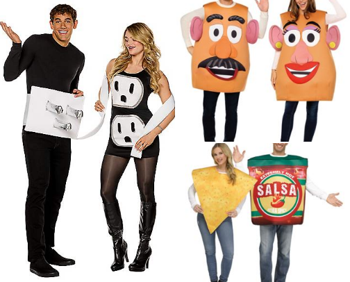 Couple Halloween costumes cover photo collage