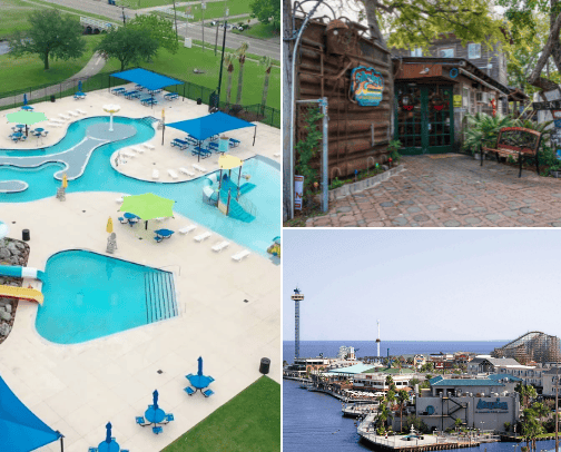 Places that I love to go in Galveston County Texas cover photo collage