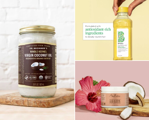 healthy hair essentials ❀༉‧₊˚. cover photo collage