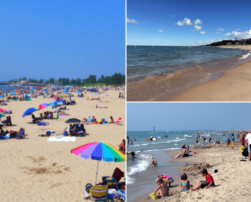 Best Michigan beaches cover photo collage