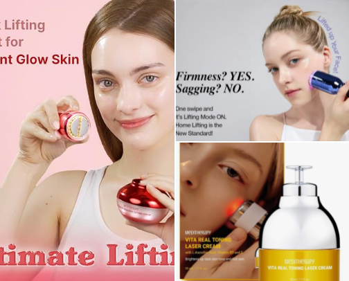 You'll definitely going to love this! Korean skincare with built in laser cap? ✨️ 😍 cover photo collage