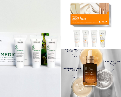 Skincare Goodies for youthful , hydrated skin . I’ve used and  repurchased these as an Esthetician and Beauty Lover 🧖🏿‍♀️ cover photo collage