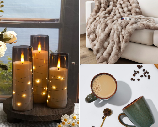 Amazon Cozy Finds That Make Your Home Feel Extra Comfortable cover photo collage