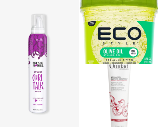 Curly hair products! cover photo collage