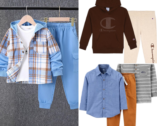Trendy & Effortless Boys' Matching Sets | Fashionable Kidswear cover photo collage