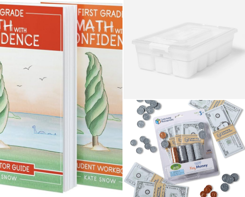 Math with Confidence Level 1 | Complete Math Kit & Supplies cover photo collage