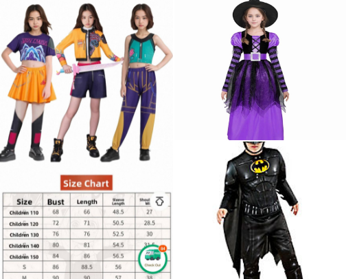 Little Ghouls, Big Candy Goals! Kids halloween costumes! cover photo collage