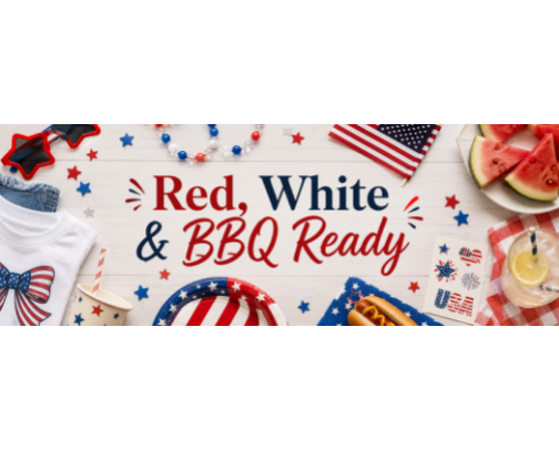 Red, White & BBQ Ready cover photo collage