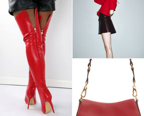 Lady in Red cover photo collage