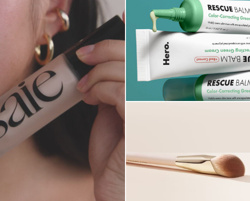 Everyday makeup routine for acne-prone skin! cover photo collage