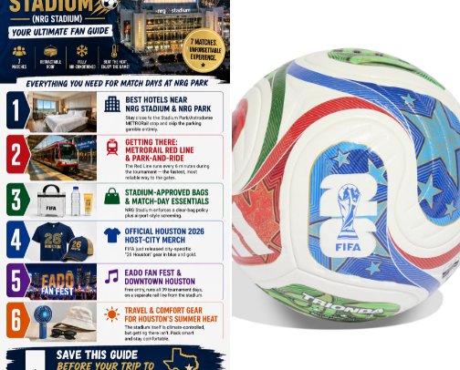 ⚽ Houston Stadium FIFA World Cup 2026 (NRG Stadium): Hotels, Gear & Fan Guide cover photo collage