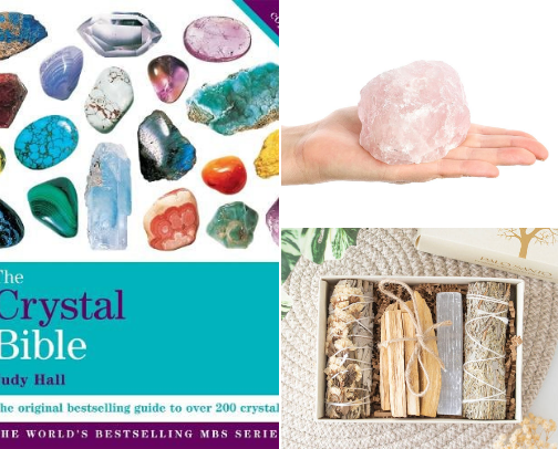 Crystal Healing Gift Guide: Ethically Sourced Stones, Books & Cleansing Tools UK cover photo collage