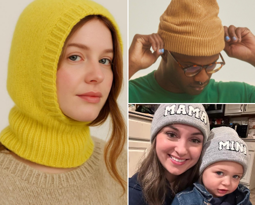 Cosy winter clothes cover photo collage