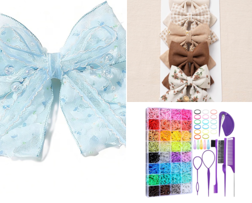 Girls’ Hair Accessories & Styling Essentials 🎀 cover photo collage