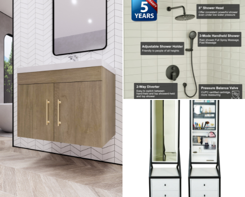 Bath: Modern Fixtures cover photo collage