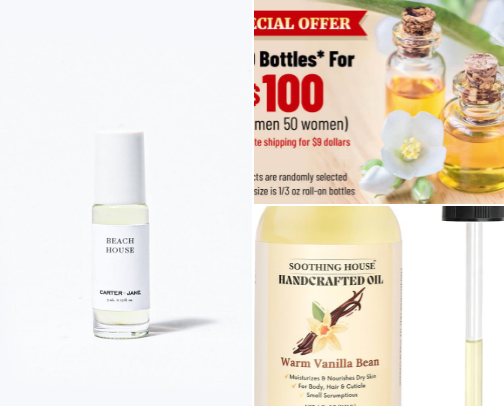 ORGANIC ROLL-ON PERFUMES cover photo collage