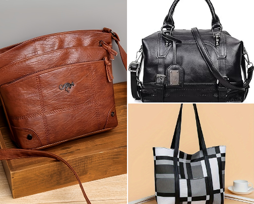 Women's tote bags cover photo collage