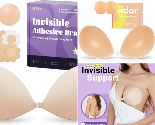 Top 10 Invisible Strapless Sticky Bra Push Ups for Special Occasions cover photo collage