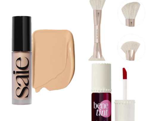 Makeup picks as a mom cover photo collage