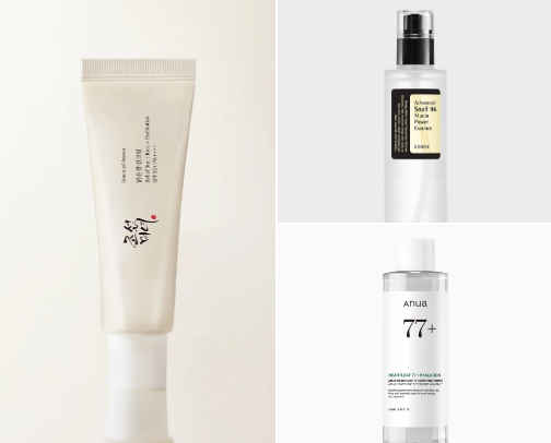 korean skin care cover photo collage
