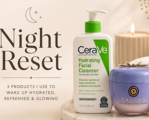 Night Routine for Glowing Skin cover photo collage