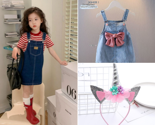 Rekomendasi Fashion anak perempuan cover photo collage