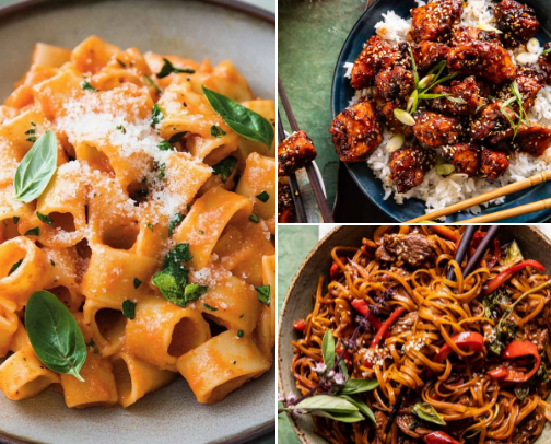 Tasty but Easy Weeknight dinners cover photo collage