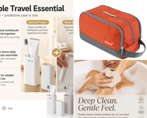 Travel Toiletry Gear That Actually Dries and Stays Mold-Free in My Bag cover photo collage