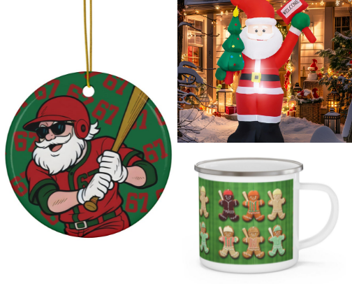 Baseball Christmas Decor cover photo collage
