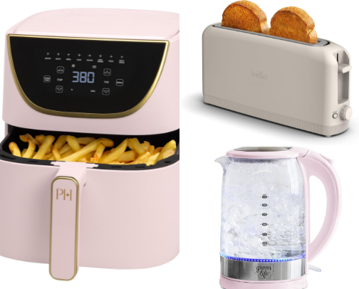 Pink + Neutral Amazon Kitchen Glow-Up cover photo collage