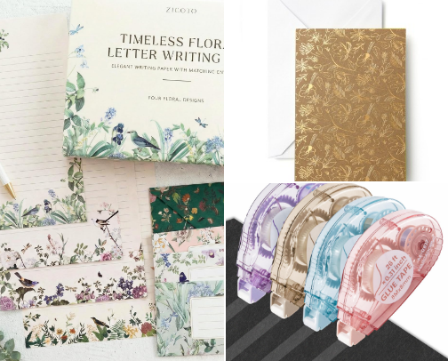 stationery items! journaling cover photo collage