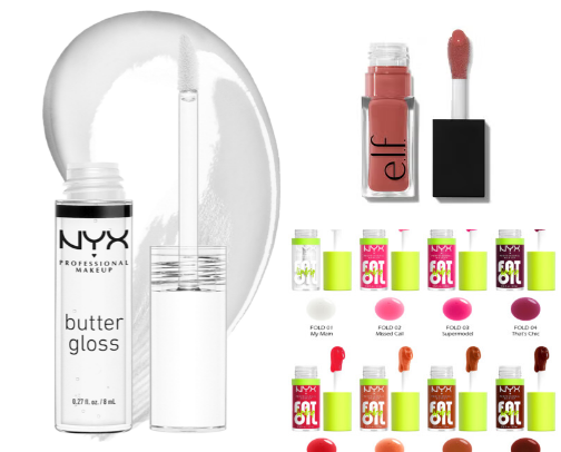 Best drugstore lip gloss 🫦 cover photo collage