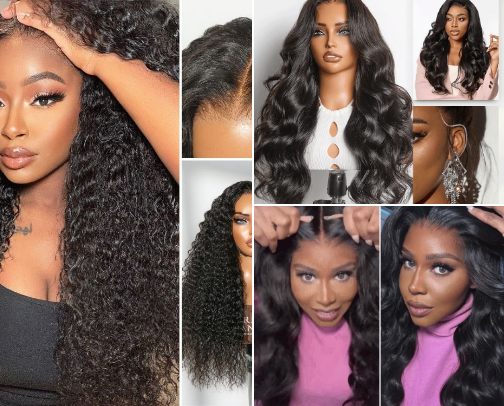Lace Front Wigs cover photo collage
