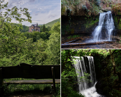 Waterfall walks around Scotland cover photo collage