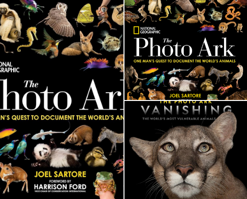 National Geographic The Photo Ark: One Man's Quest to Document the World's Animals gallery edition cover photo collage