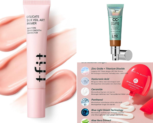 Acne prone and oily skin makeup essentials cover photo collage