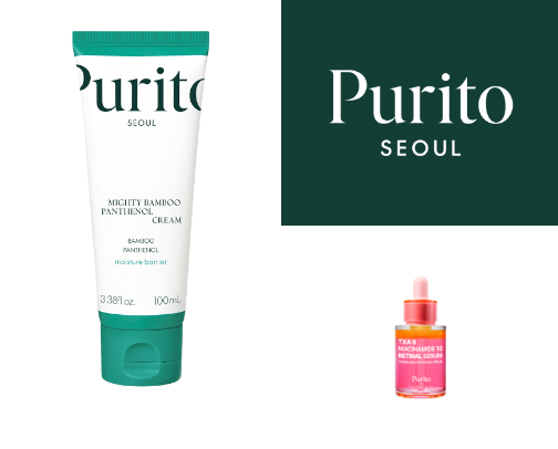 Purito cosmetics cover photo collage