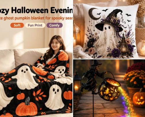 The Ultimate Halloween Decor Lookbook cover photo collage