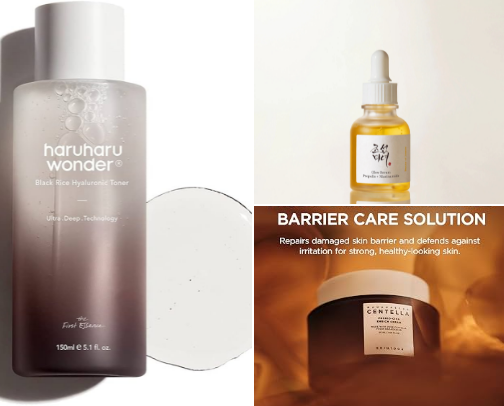 Korean skincare|for sensitive skin 🧴🫧 cover photo collage