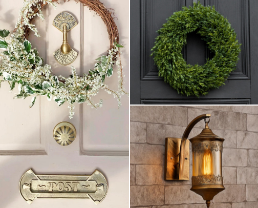 Front door and Entryway Glamour cover photo collage