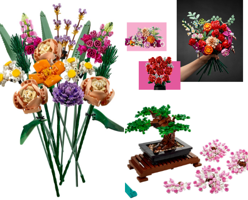 Cute lego flowers cover photo collage