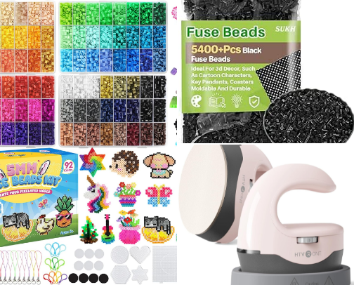 Rave Kandi and perlers cover photo collage
