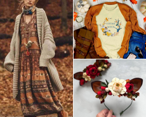 Fall Flower Style  - Clothes, Hair, Home Decor cover photo collage