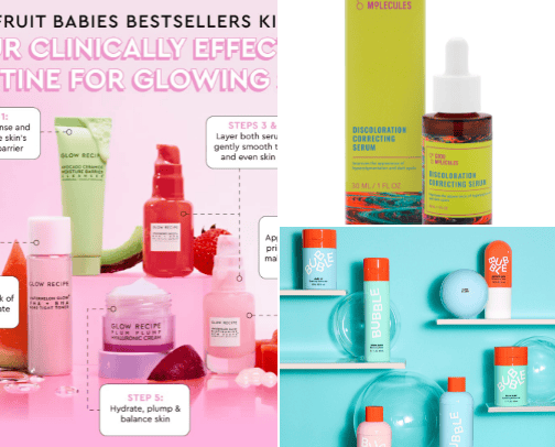 Natural skincare cover photo collage