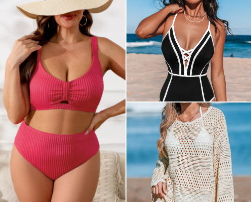 Swimwear for Midsized Woman cover photo collage